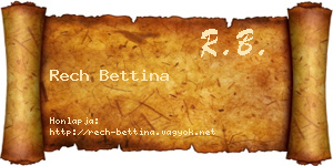 Rech Bettina névjegykártya